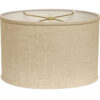 12" Light Wheat Throwback Oval Linen Lampshade
