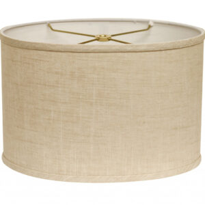 12" Light Wheat Throwback Oval Linen Lampshade