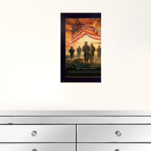 Bless Americas Heroes Black Framed Print Wall Art