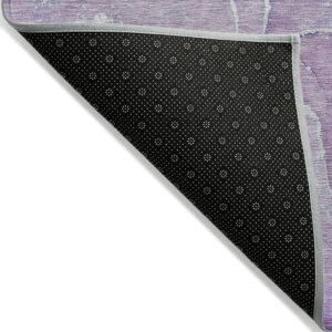 3' X 5' Purple Abstract Washable Non Skid Indoor Outdoor Area Rug