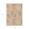 10' X 14' Terra Cotta Beige And Salmon Geometric Washable Indoor Outdoor Area Rug