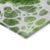 8' X 10' Lime Green And Gray Nautical Washable Indoor Outdoor Area Rug