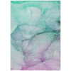 9' X 12' Green Abstract Washable Non Skid Indoor Outdoor Area Rug