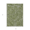3' X 5' Artichoke Green And Olive Green Paisley Washable Indoor Outdoor Area Rug