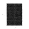 10' X 14' Gray And Charcoal Medallion Washable Indoor Outdoor Area Rug