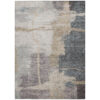 5' X 8' Gray Charcoal And Beige Abstract Washable Indoor Outdoor Area Rug