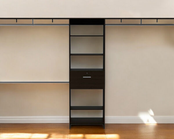 118" Black Manufactured Wood Closet System