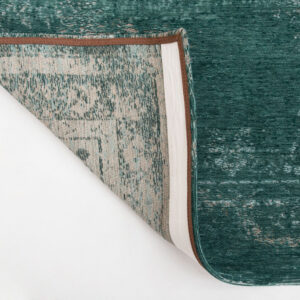 7' x 9' Gray and Green Medallion Non Skid Area Rug