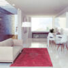 9' X 13' Gray and Pink Medallion Non Skid Area Rug