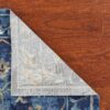 8' X 8' Blue And Ivory Dhurrie Area Rug