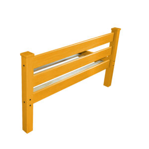Yellow Solid Wood Queen Bed Frame