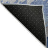 10' X 14' Navy Blue Gray And Silver Striped Washable Indoor Outdoor Area Rug