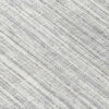8' Gray And Silver Round Striped Washable Indoor Outdoor Area Rug
