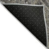 8' X 10' Taupe and Dark Taupe Oriental Washable Non Skid Indoor Outdoor Area Rug