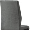Set of Two Gray And Black Upholstered Polyester Dining Side Chairs