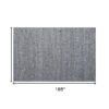 10' x 14' Blue and Ivory Wool Geometric Hand Woven Area Rug