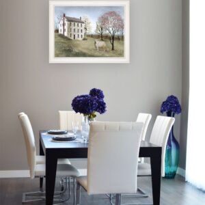 Spring At White House Farm 3 White Framed Print Wall Art