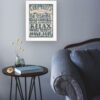 Lake Rules 1 White Framed Print Wall Art