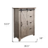 37" Light Gray Solid Wood Four Drawer Chest