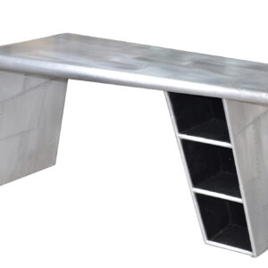60" Silver Aluminum Writing Desk