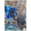 8' X 10' Blue Abstract Washable Non Skid Indoor Outdoor Area Rug