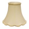 Ivory Monay Shantung Silk Bell Lamp shade 10"W Bottom