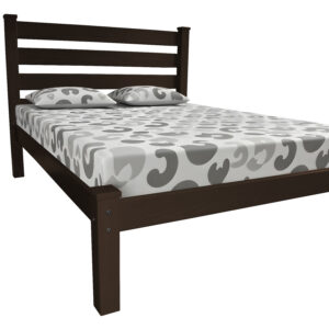 Dark Brown Solid Wood Full Bed Frame