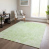 8' X 10' Mint Green Artichoke Green And Ivory Floral Washable Indoor Outdoor Area Rug