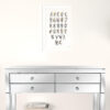 Flower Alphabet 1 White Framed Print Wall Art