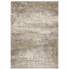 10' X 13' Beige Grey Ivory Tan And Brown Abstract Power Loom Stain Resistant Area Rug