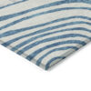 5' X 8' Teal Blue Ivory And Silver Abstract Washable Indoor Outdoor Area Rug