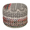 18" Multicolored Cotton Blend Ottoman
