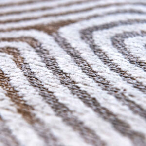 7' x 9' White Abstract Non Skid Area Rug