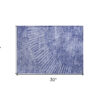 2' X 3' Navy Blue Abstract Washable Non Skid Indoor Outdoor Area Rug