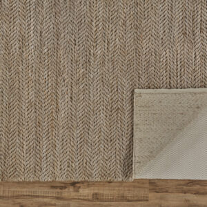 2' X 3' Tan And Gray Hand Woven Area Rug