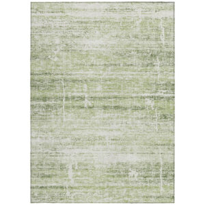 3' X 5' Artichoke Green Green And Ivory Abstract Washable Indoor Outdoor Area Rug