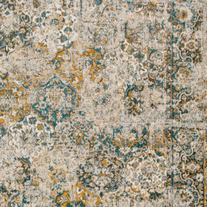 8' x 11' Blue and Green Abstract Non Skid Area Rug