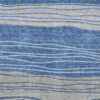 9' X 12' Navy Blue And Gray Striped Washable Indoor Outdoor Area Rug