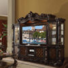 74" Dark Brown Solid Wood