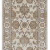 8' Brown and Ivory Oriental Power Loom Distressed Runner Rug