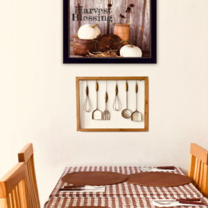Harvest Blessings 3 Black Framed Print Kitchen Wall Art