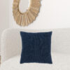 22" Navy Blue Cotton Pillow