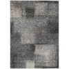 5' X 8' Charcoal Gray And Silver Abstract Washable Indoor Outdoor Area Rug