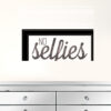 No Selfies In The Bathroom 6 Black Framed Print Wall Art