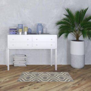 2' X 4' Gray Moroccan Power Loom Area Rug